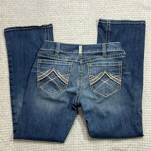 Women’s Ariat Real Riding Jean Whipstitch Bootcut Ocean Size 30 Short